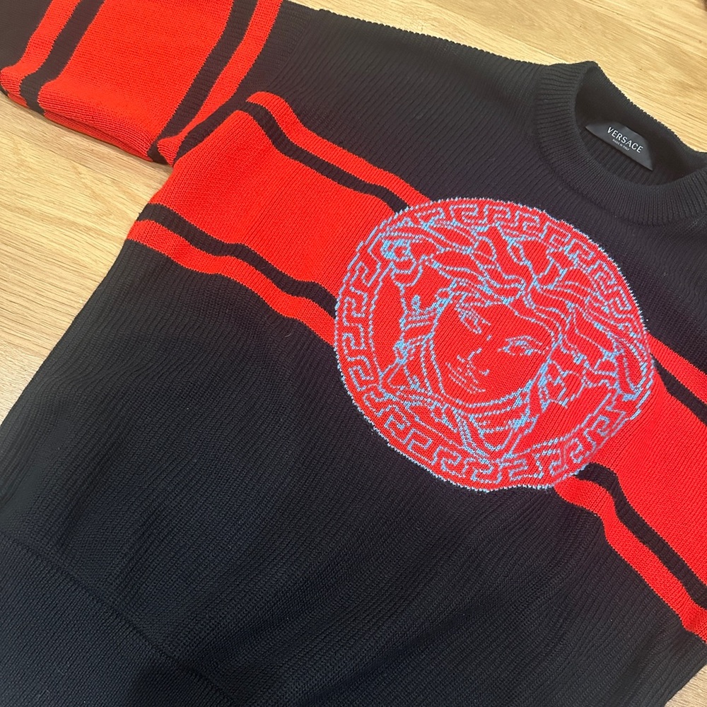 NWOT Versace Intarsia Wool Jumper